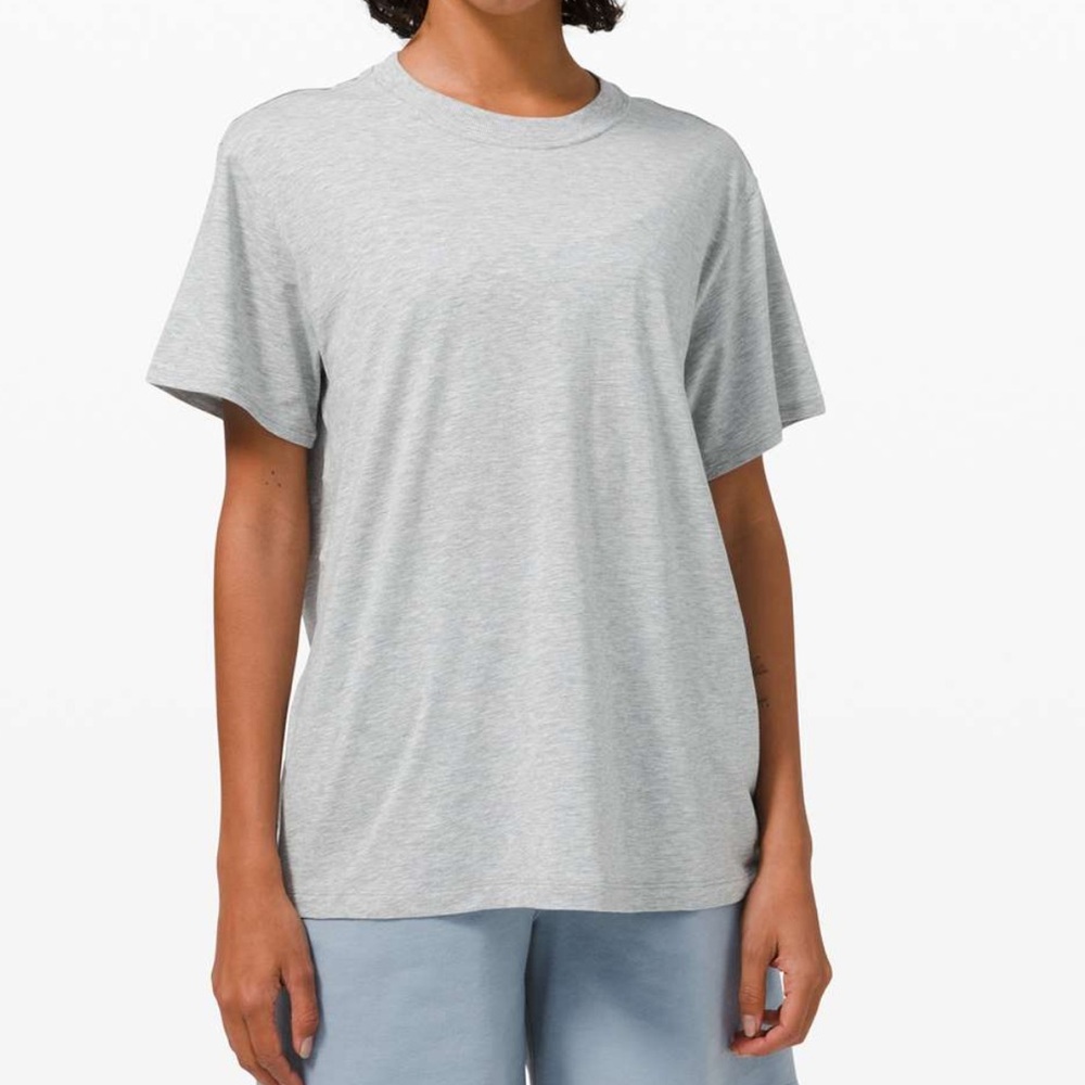 Lululemon All Yours Tee bundle of two pink and grey short sleeve tops size 12 - Picture 6 of 9